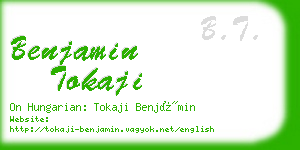 benjamin tokaji business card